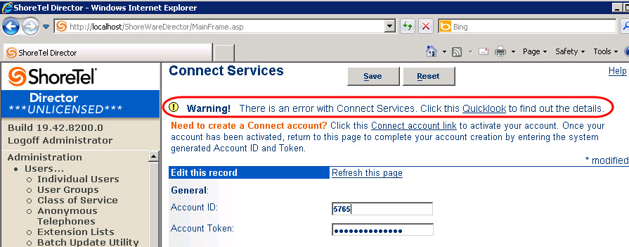 Warning Connect Errors