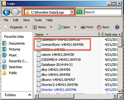 Connect Sync Log