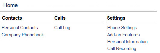 Home menu for MiCloud Connect