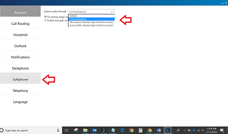 Connect Client Softphone Setting