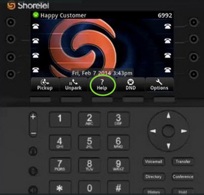 Help Button on Mitel Phone