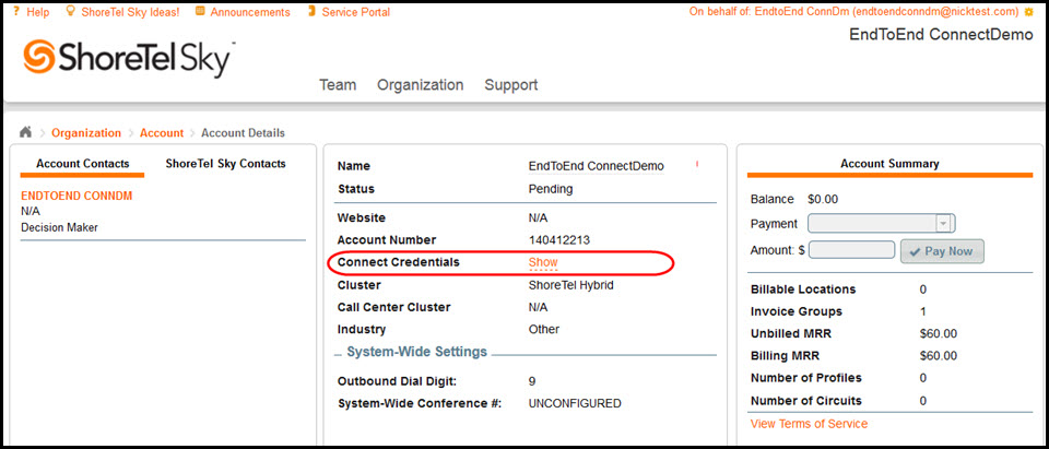 Connect Credentials