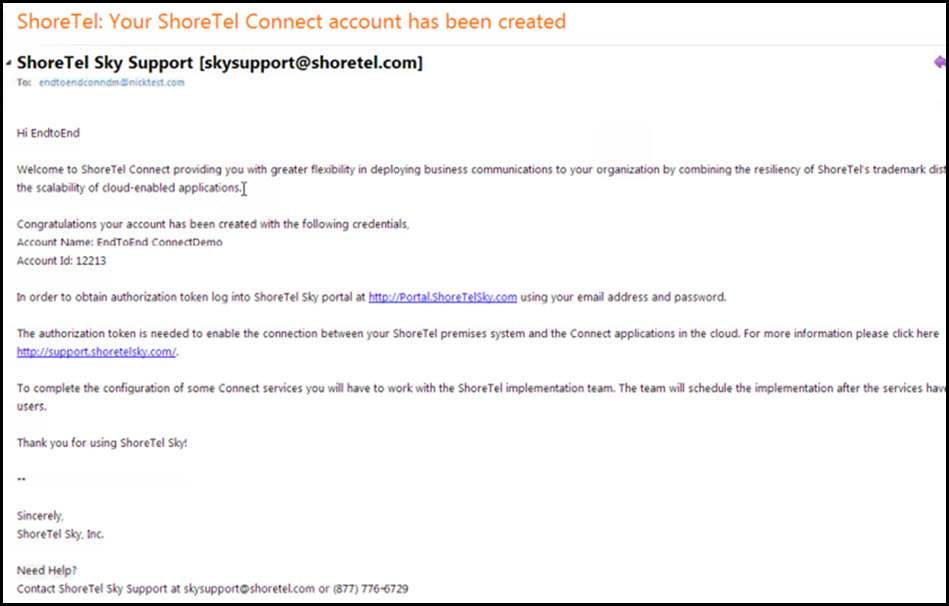 Welcome Email