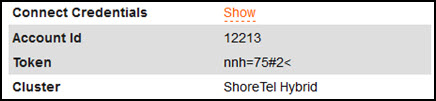 Connect Credentials Show link