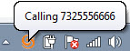 System Tray Icon Diplaying Dialed Phone Number