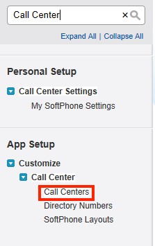 call center menu