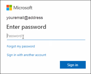 Microsoft Enter Password